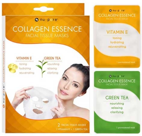 Collagen Essence NUPORE Yüz Maskesi E Vitaminli ve Yeşilçay Özlü li